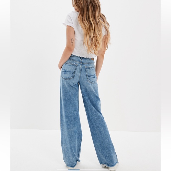 American Eagle Outfitters Super High-Rise Baggy Wide Leg Jeans 12 - Picture 8 of 9